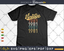 Vintage Retro Pop Born In 1981 42 Yrs Old 42nd Birthday