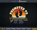 Vintage Retro Promoted To Grandma 2021 Svg Dxf Digital