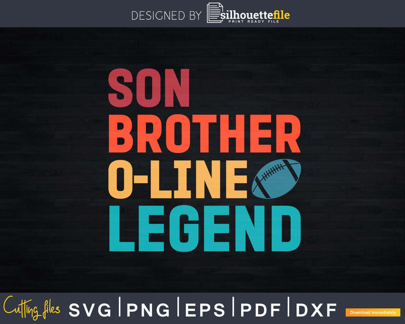 Vintage Retro Son Brother O-Line Legend Svg Dxf Cricut Files