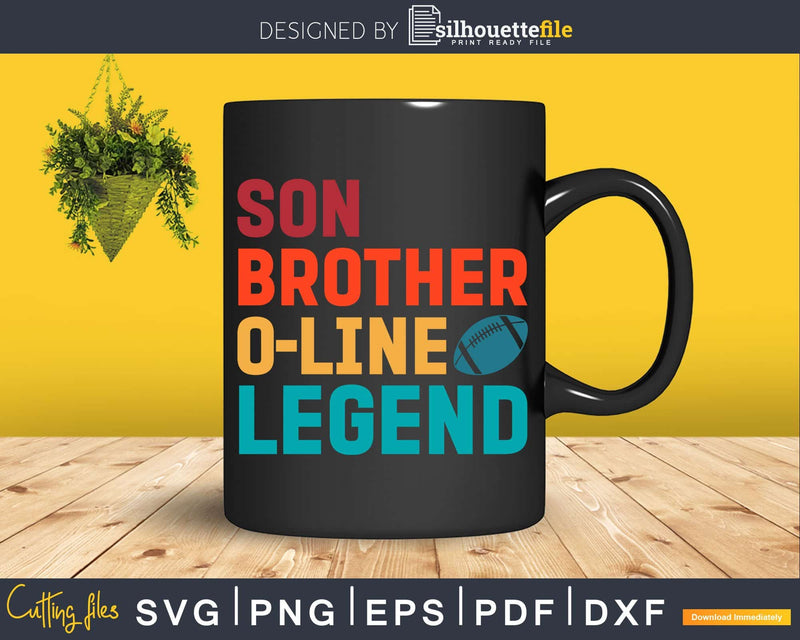 Vintage Retro Son Brother O-Line Legend Svg Dxf Cricut Files