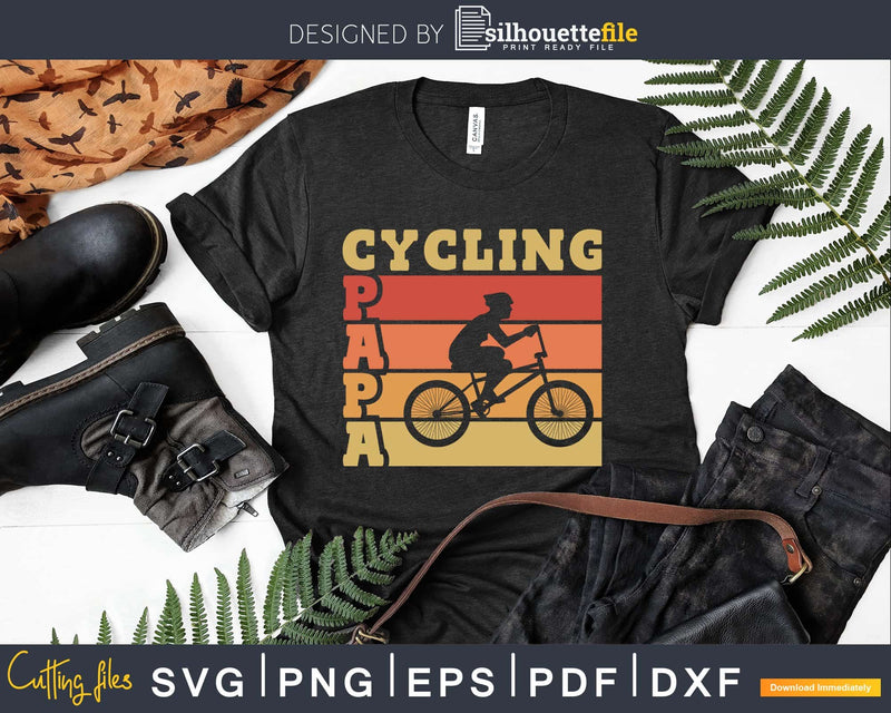 Vintage Retro Style Cycling Papa svg cricut printable cut