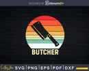 Vintage Retro Style Sunset Butcher Cleavers Svg Dxf Png Cut