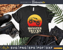 Vintage Retro Sunset Monster Truck Are My Jam Svg T-shirt