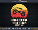 Vintage Retro Sunset Monster Truck Are My Jam Svg T-shirt