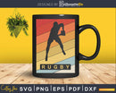 Vintage Rugby Sport Retro Poster Svg Silhouette Cut File