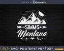 Vintage Simms Montana Mountain Hiking Svg Dxf Cut Files