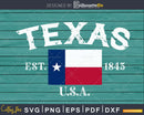 Vintage Texas Austin EST 1845 Souvenir svg png design file