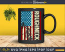 Vintage US Flag Oilfield Roughneck Svg Png Cricut Files