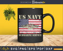 Vintage US Navy Submarine Service American Flag Svg Cricut