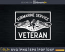 Vintage US Navy Submarine Service Veteran shirt design Svg