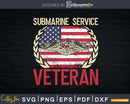 Vintage US Navy Submarine Service Veteran Svg Cricut File