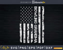 Vintage USA American Flag Bowling Grandma Svg Cricut Cut