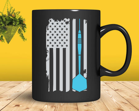 Vintage USA American Flag for Dart Players Svg Png T-shirt