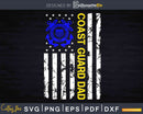 Vintage USA American Flag Proud US Coast Guard Veteran Dad