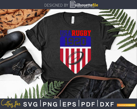 Vintage USA Rugby Svg Dxf Cut Files