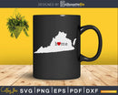 Virginia VA Home Heart Native Map svg cricut cut digital