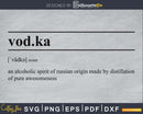 Vodka definition svg printable file