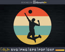 Volleyball design Vintage Retro Player svg cutting files