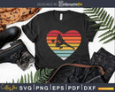 Volleyball Gifts for Teen Girls Retro Vintage Heart svg