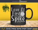 Volleyball Love At First Spike Sportive Girl svg cutting