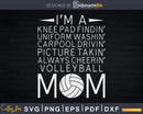 Volleyball Mom Checklist svg design cricut cutting files