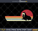 Walrus Retro vintage Style cricut cut svg png dxf cutting