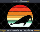 Walrus Retro vintage Style cut svg png design cutting files