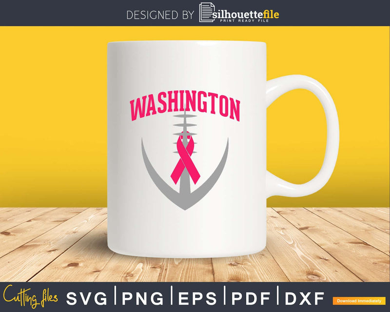 Washington Football Breast Cancer Awareness svg png dxf