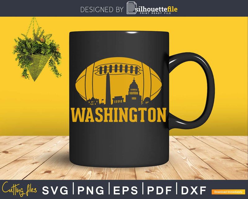 Washington Football DC Skyline svg png dxf t-shirt design