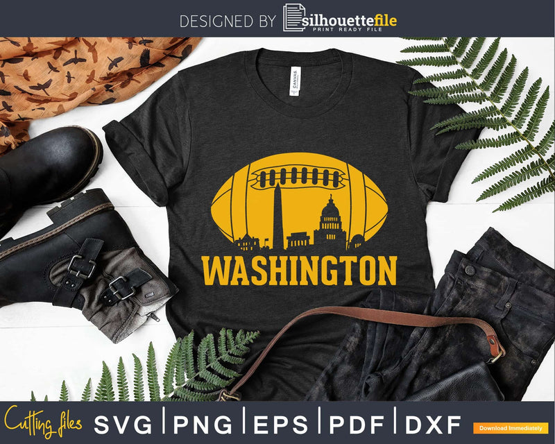 Washington Football DC Skyline svg png dxf t-shirt design