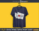 Washington WA Home Heart Native Map svg cricut cut digital