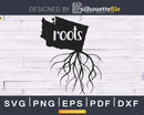 Washington WA Roots Home Native Map svg cricut cut