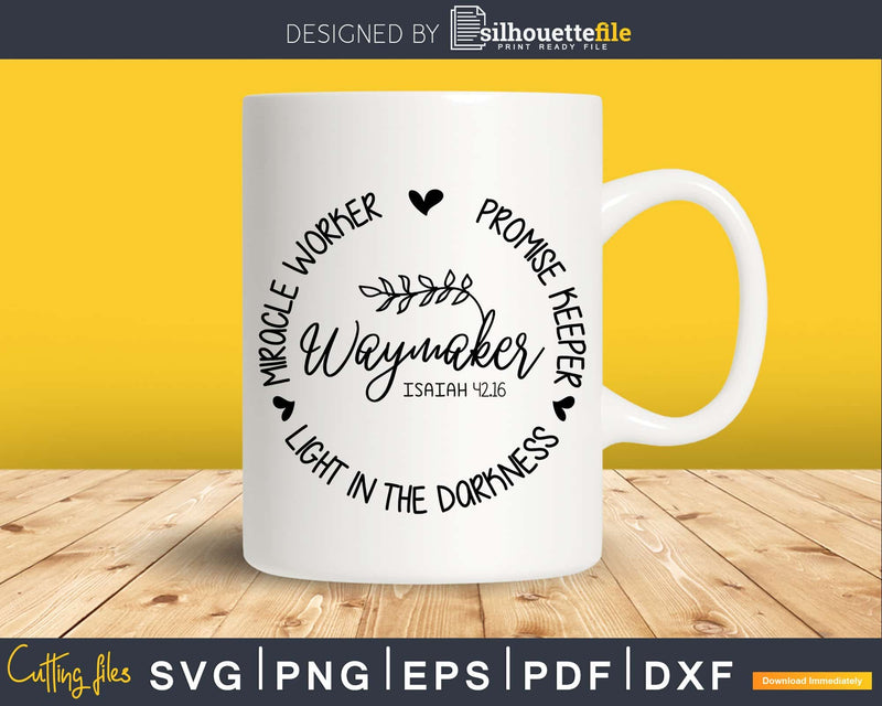 Waymaker Christian Quote Bible verse svg png cricut cutting ...