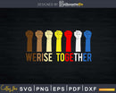 We Rise Together Puzzle Inspirational Autism Awareness Svg