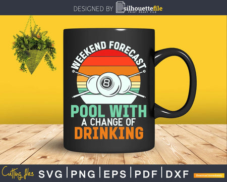 Weekend Forecast Pool With A Chance Of Drinking Svg Png