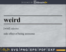 Weird definition svg printable file
