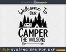 Welcome to our camper Family Name svg digital cutting Files