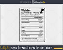 Welder Nutrition facts templates helmet mask svg png cut