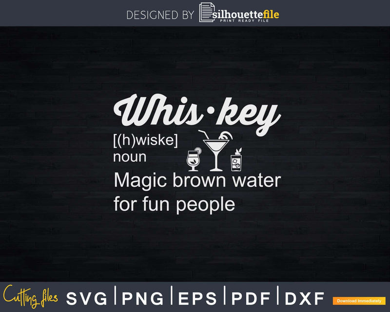 Whiskey Definition Drinking Bartender Png Dxf Svg Cut Files