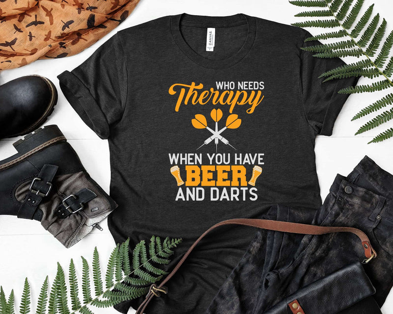 Who Needs Therapy When You Have Beer & Darts Svg Png