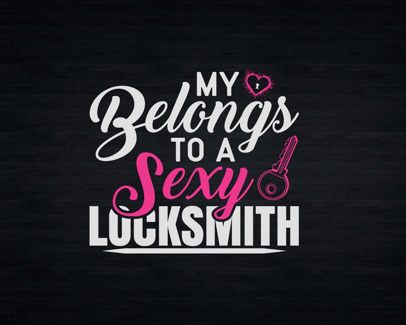 Wife Girlfriend My Heart Belongs To Locksmith Svg Png