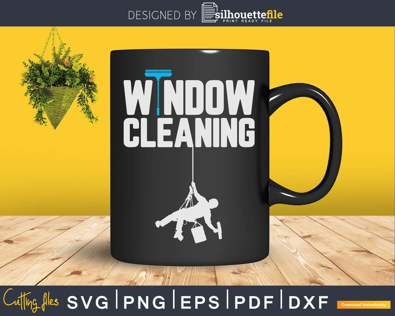 Window Cleaning Funny Cleaner Png Dxf Svg Files For Cricut | SilhouetteFile