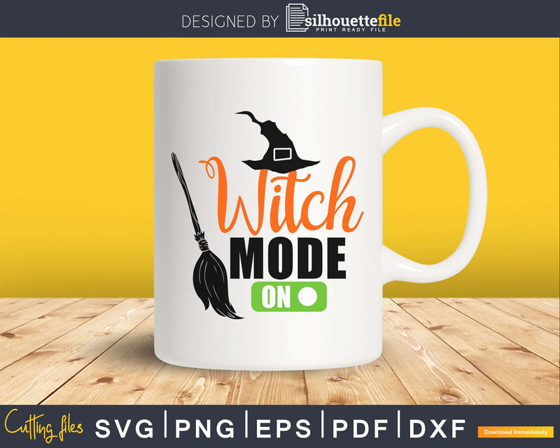 Witch mode on Halloween cricut svg craft cut files