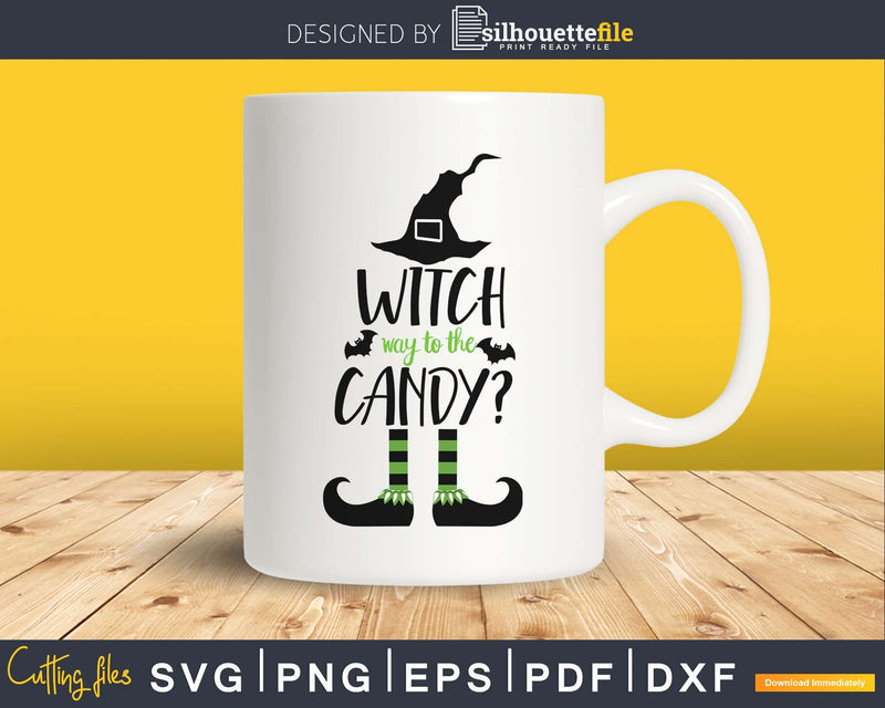 Witch Way to the Candy Halloween svg craft cut files