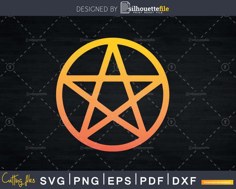 Witch Wicca Witchcraft Halloween Pentacle Svg Cut Files