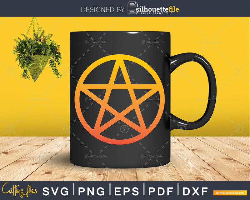 Witch Wicca Witchcraft Halloween Pentacle Svg Cut Files