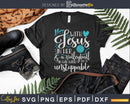 With Jesus In Her Heart Christian Volleyball svg cricut