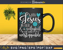 With Jesus In Her Heart Christian Volleyball svg cricut