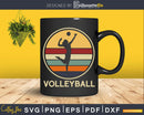 Womens retro vintage volleyball svg png printable files