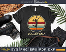Womens retro vintage volleyball svg png printable files
